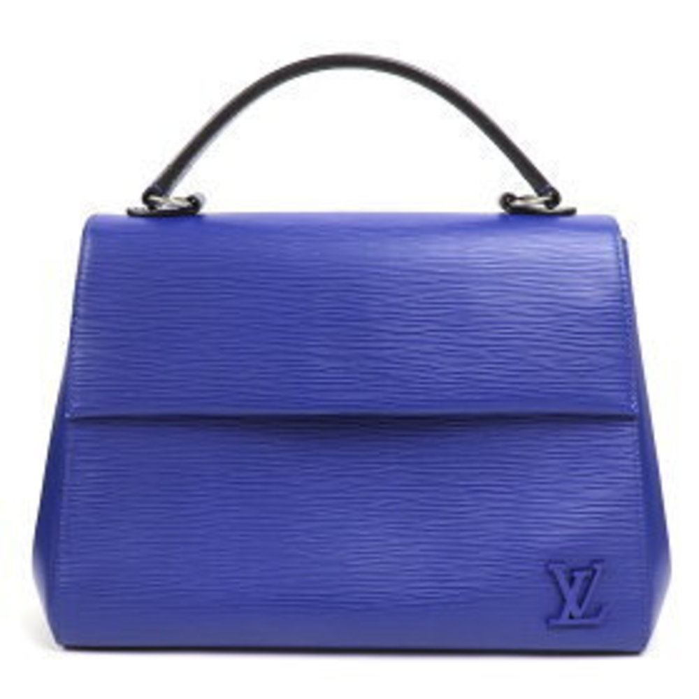 Louis Vuitton CLUNY MM Epi Blueberry Top Handle Handbag LV